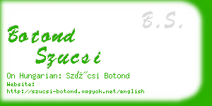 botond szucsi business card